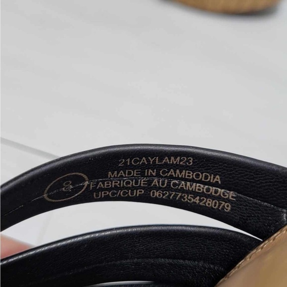 SAM & Libby Wedge Leather Sandals - Picture 6 of 9